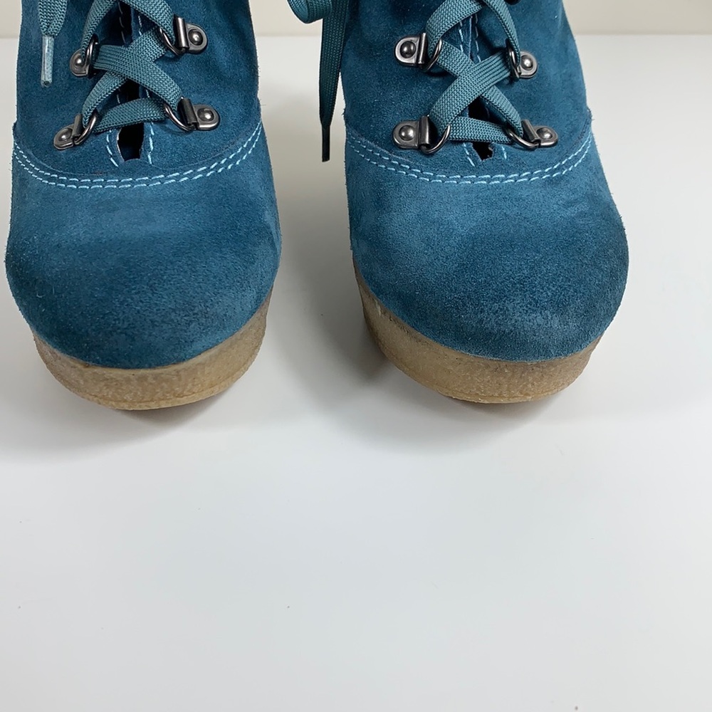 DIESEL SUEDE PLATFORM WEDGE BOOTS Sz 6.5 - Picture 6 of 12